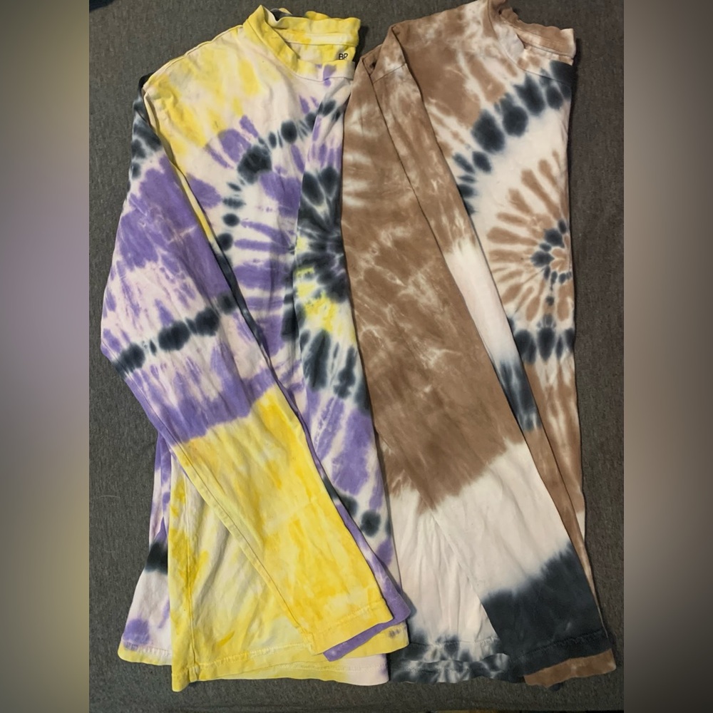 Two Unisex Long Sleeve Tees - SMALL